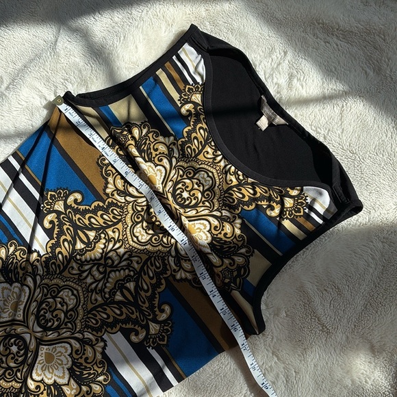 Banana Republic Baroque Stripe Bodycon Mini Dress – Retro Bold Print Small - Picture 3 of 6